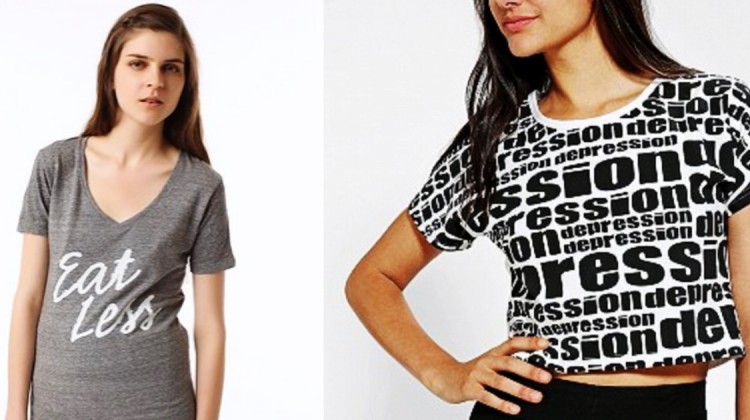 Urban Outfitters Politisch korrekt Skandal Eat less Depressions shirt