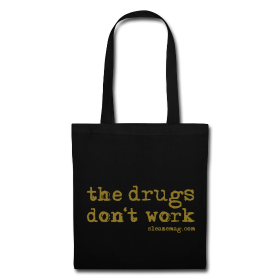 The Drugs Don't Work Tasche schwarz gold