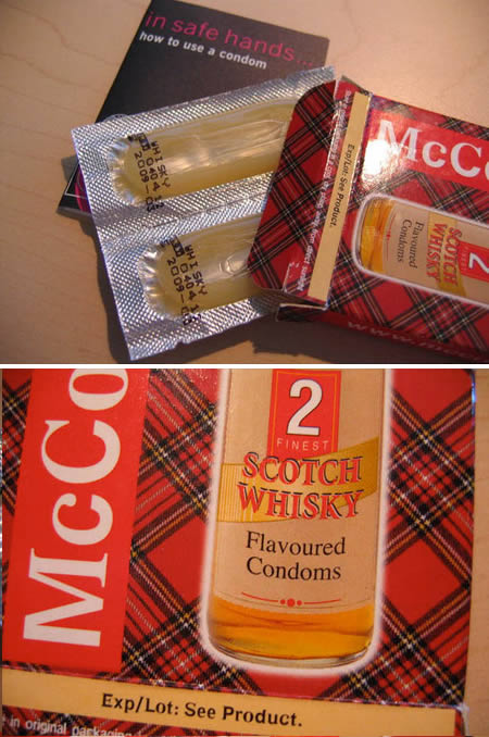 whisky condoms Kondom mit Geschmack Kondom mit Alkoholgeschmack Alkohol Kondome bizarre Kondome