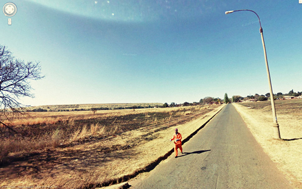 Häftling auf der Flucht Lustige Bilder in Google Street View