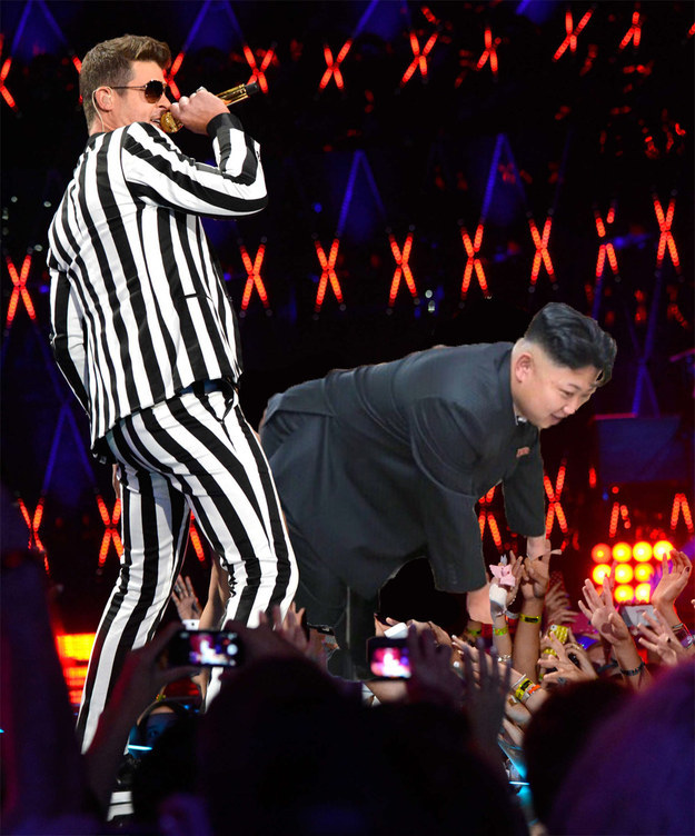 Robin Thicke testet Kim Jong Un twerking VMA Interview