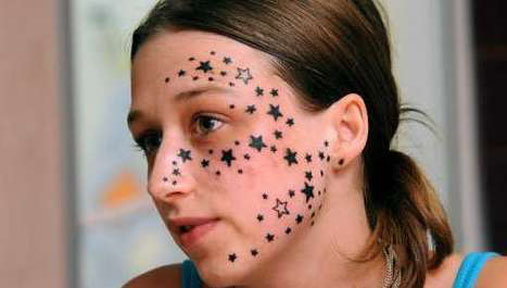 Sterne auffällige Gesichtstattoos lustig fail tattoos