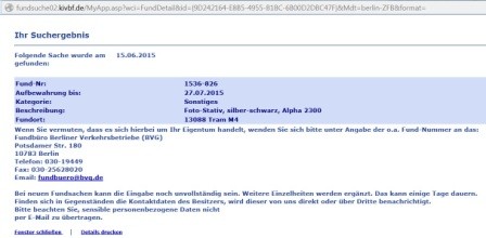Dinge, die Berliner verlieren