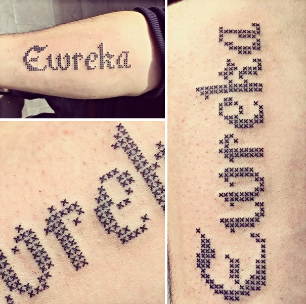 Eva Krbdk Ewreka Kreuzstiche für Tattoo