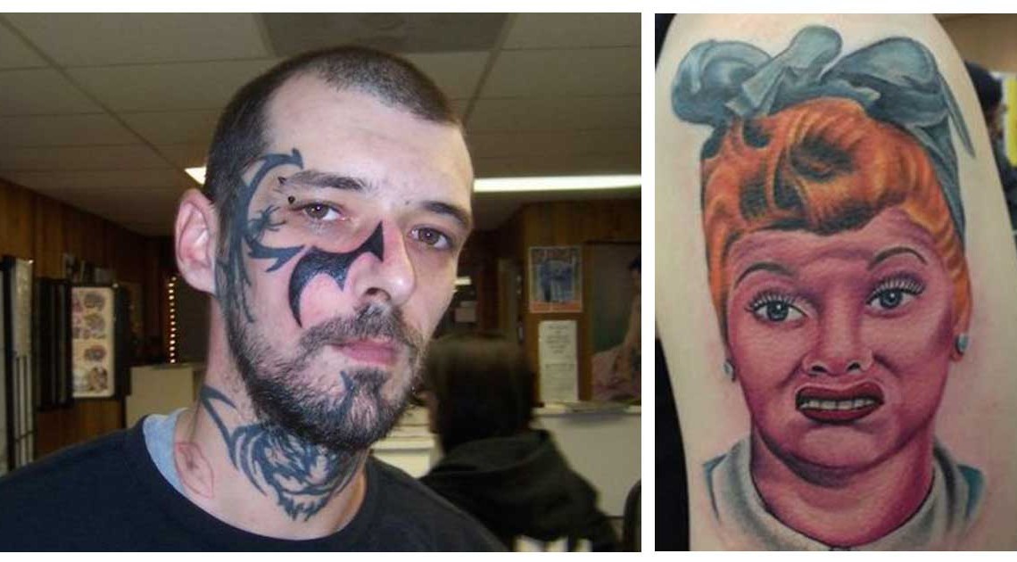 hässlichste tattoos schlechtes portrait gesichtstattoo tattoo gurken sleaze
