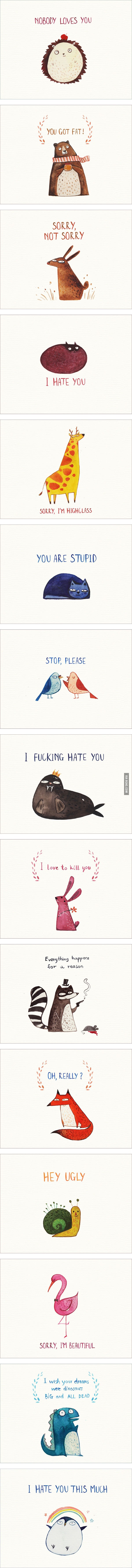 Sagt es mit ein bisschen Hass - Postkarten für eure liebsten Feinde