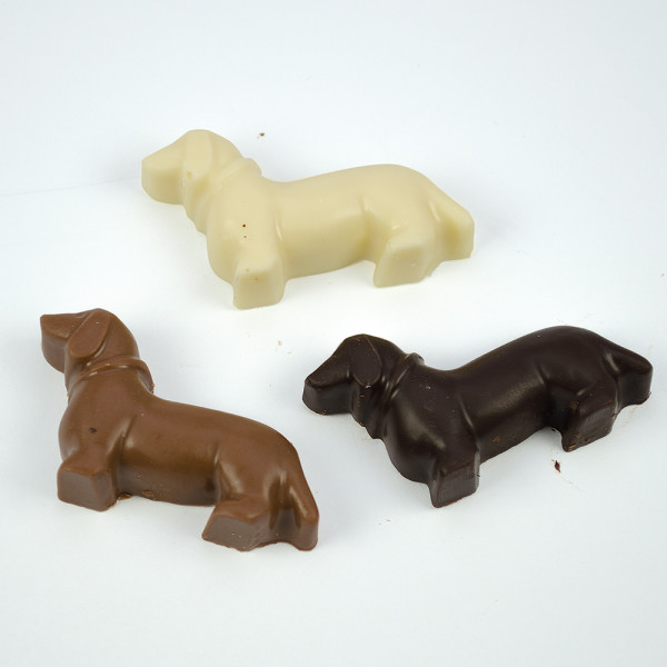 hundeschokolade pralinen in dackelform geschenke für tierfreunde