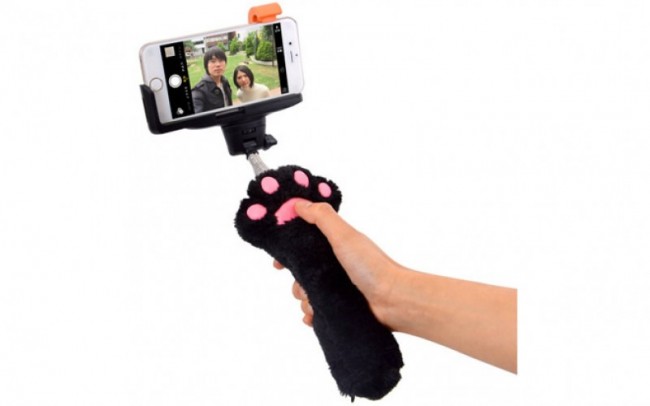 Selfie-Stick Katzenpfote Thanko Gadgets für Katzenliebhaber