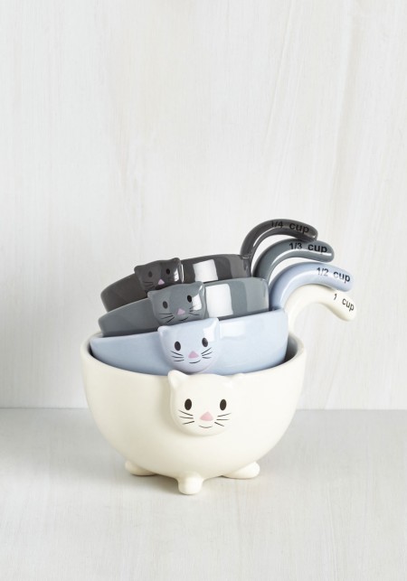 Geschenke für Katzenfreundinnen Modcloth Katzenschüsseln Messbecher