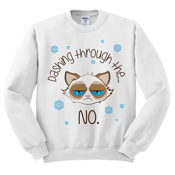 Etsy Grumpy Cat Pullover Weihnachten Winter