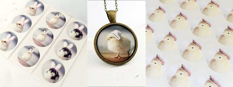 julie persons chicks in hats küken mit hüten etsy