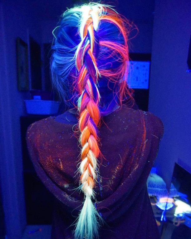 uv-haarfarbe glow in the dark haarfarbe