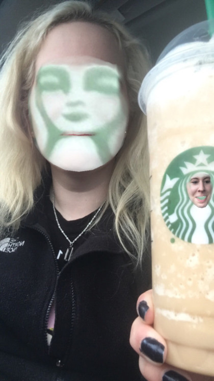 starbucks face swap funny
