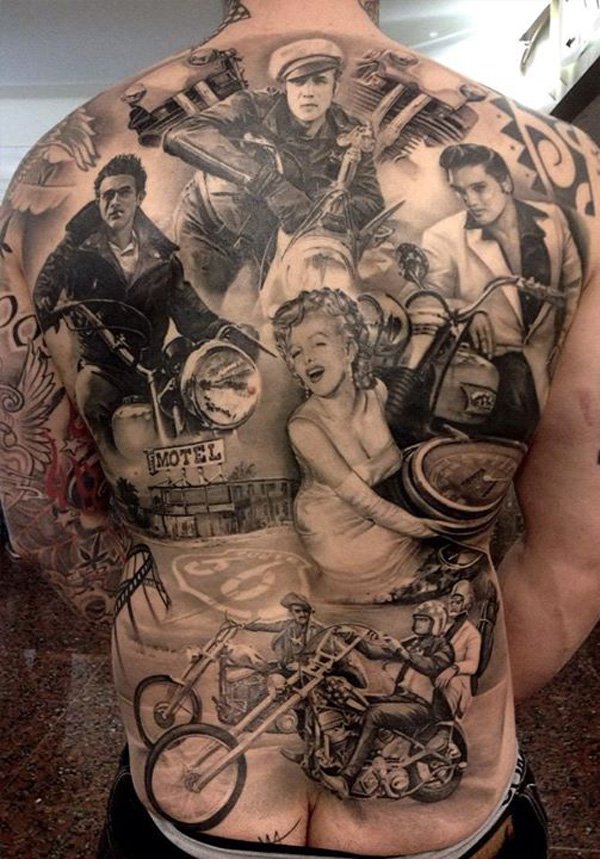 marilyn monroe james dean tattoo