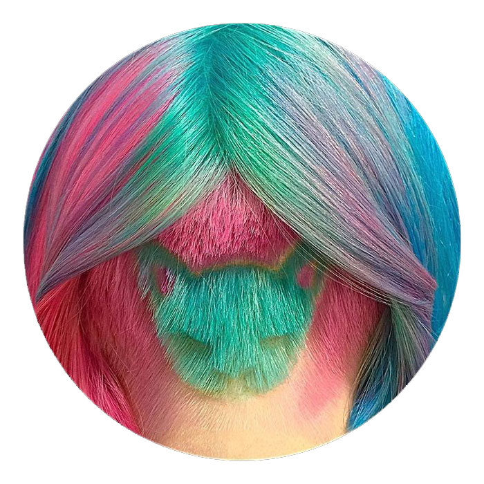 regenbogen katze undercut tattoo Instagram / laserb.kate