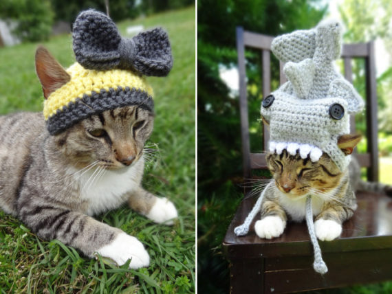 iheartneedlework mützen für katzen häkeln hobby etsy
