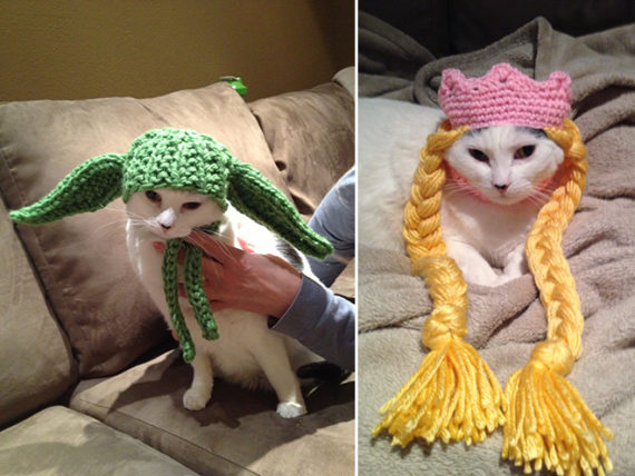 yoda hut für katze häkeln ideen prinzessin KnitLikeTheDickens