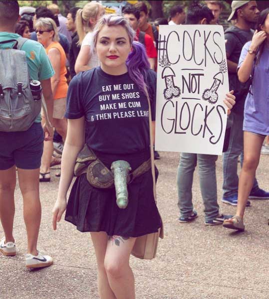 cocks not glocks protest austin texas