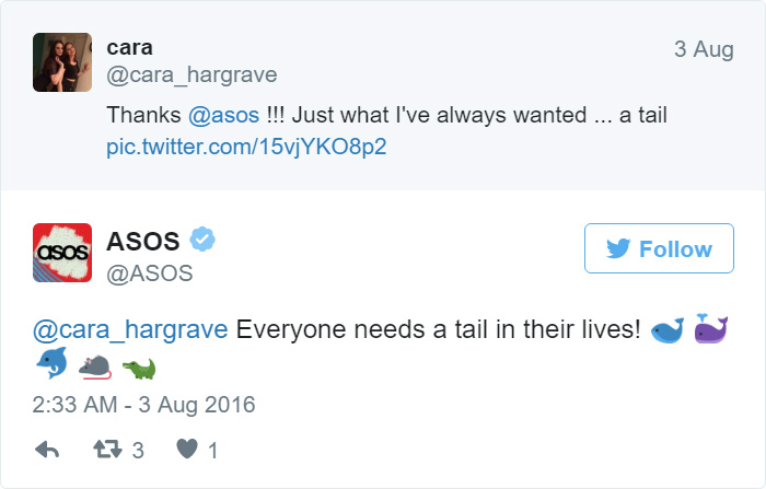 Dino Strapons von ASOS Twitter