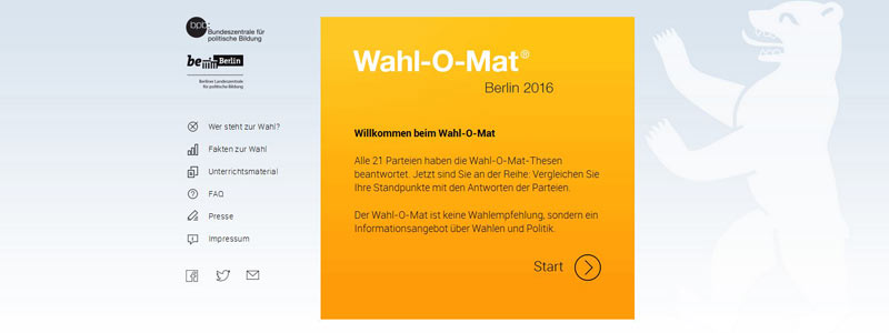 Wahl-o-mat Berlin 2016