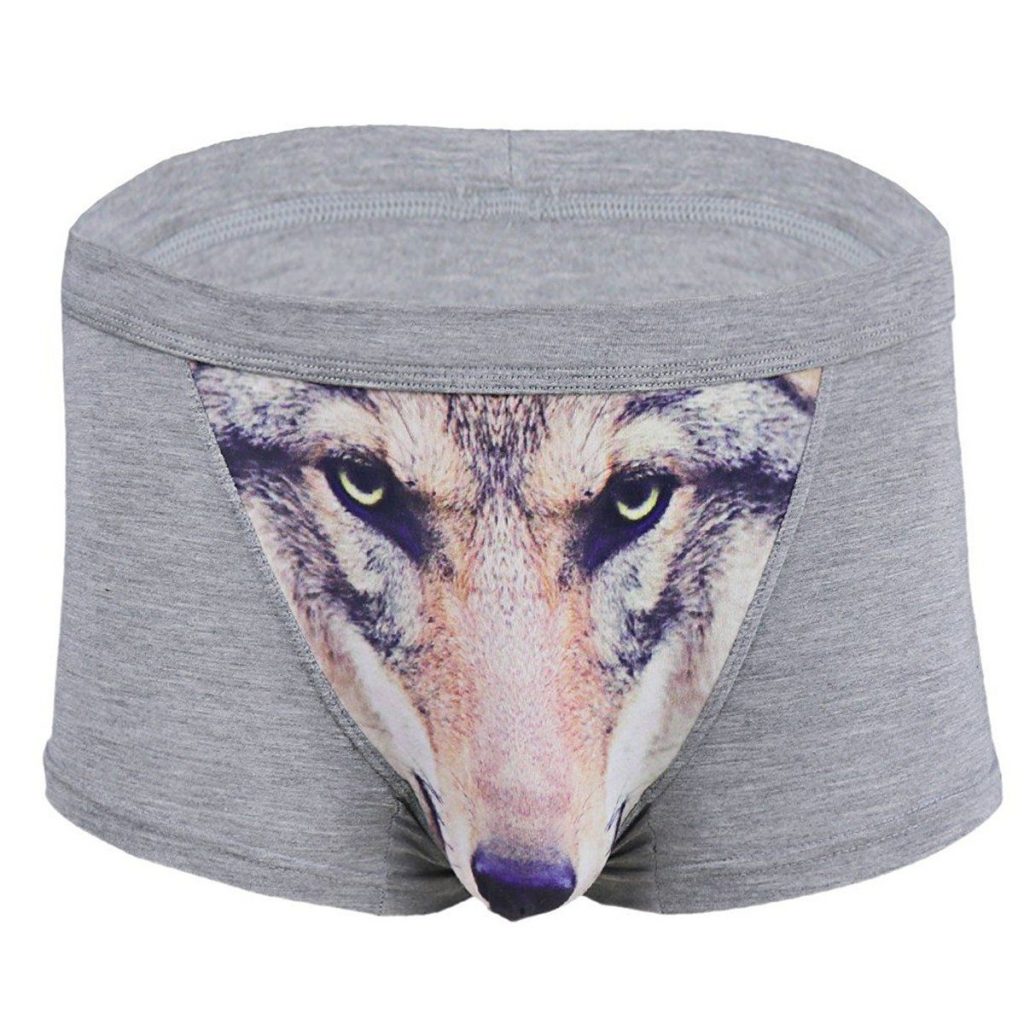 penis-wolf shorts grau unterhose